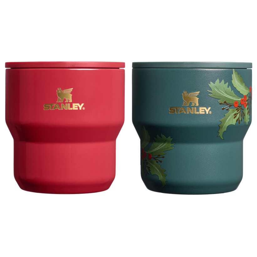 The Cheers & Cheer Stay-Hot Stacking Cup 2-Piece Set - Easy Carry